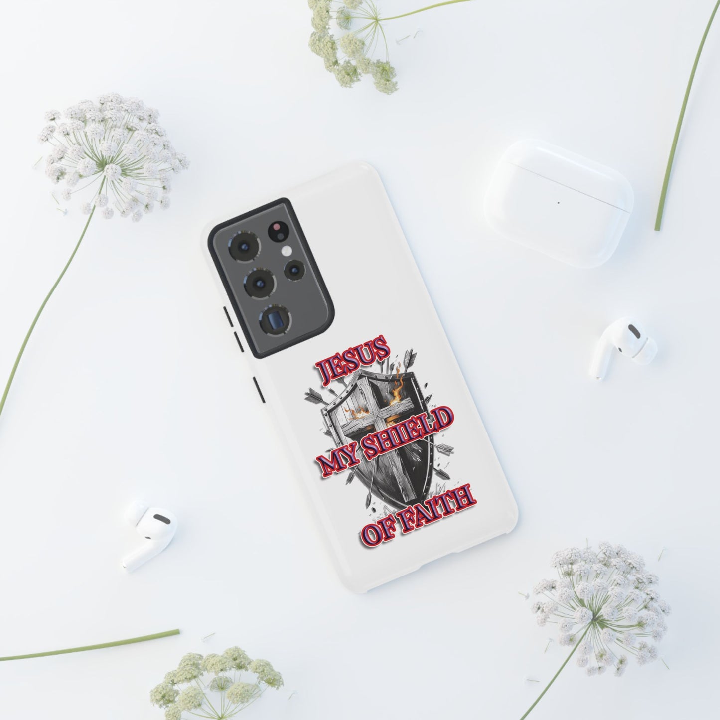 Faith-Inspired Phone Case | Jesus My Shield of Faith | Tough Cases, Christian Gift, Religious Decor, Inspirational Phone Cover, [...]