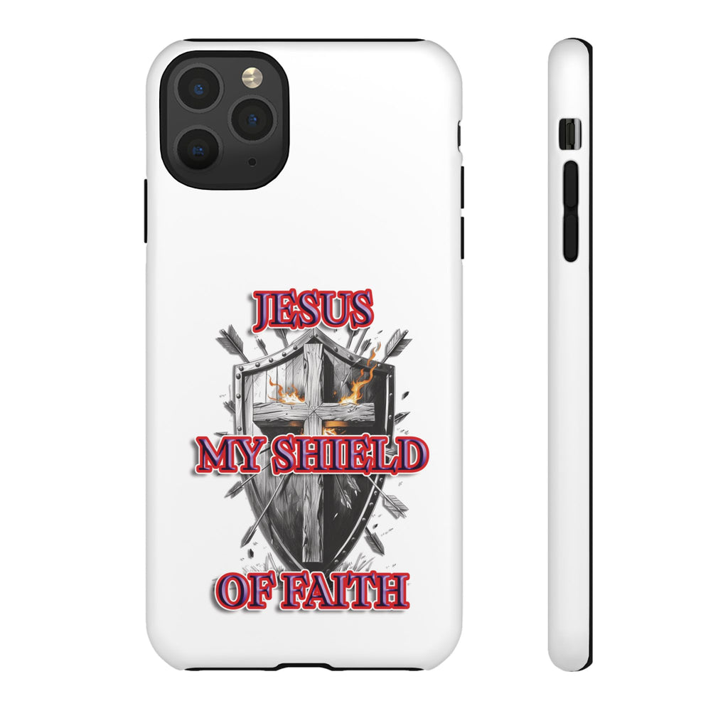 Shield | Phone Case | Jesus My Shield of Faith | Tough Cases, Christian Gift, Religious Decor, Inspirational Phone Cover, [...]