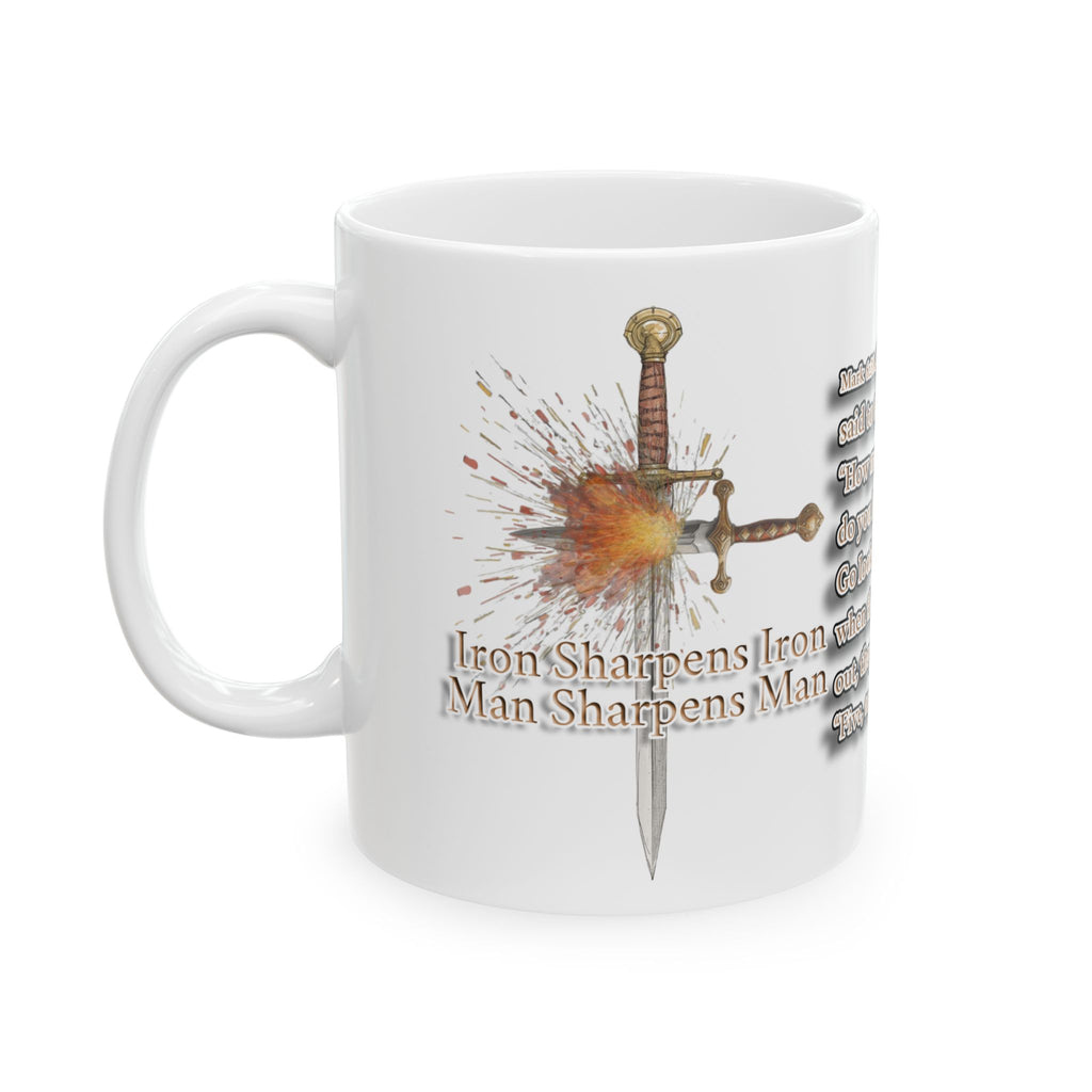 Men’s Steak Night Mug - Mark 6:35 Brotherhood and Fellowship Drinkware