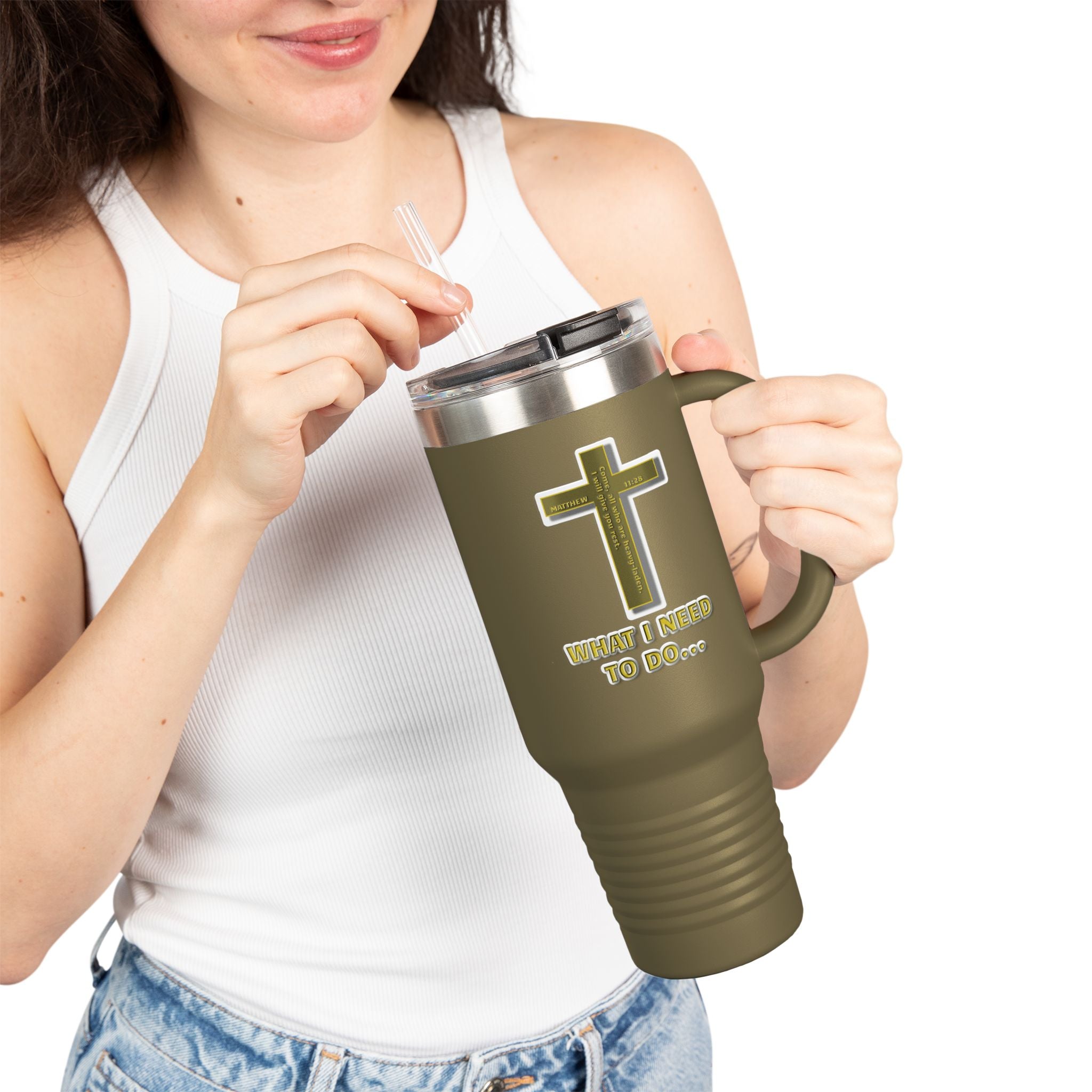 Insulated Travel Mug, 40oz | Perfect for Daily Motivation, Coffee Lovers, Christian Gifts, Travel, and Nature Adventures