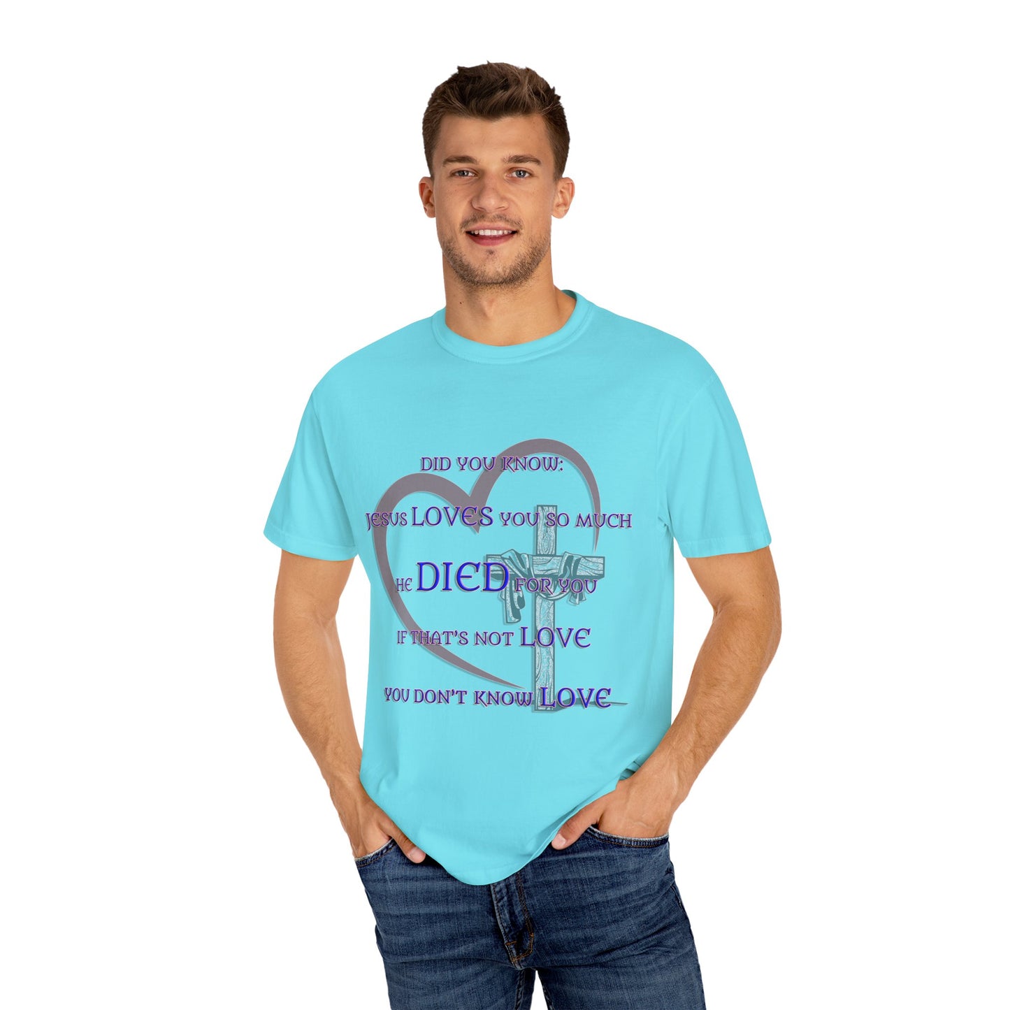 Jesus Loves You Christian T-Shirt | Faith-Inspired Comfort Colors Apparel | Spiritual Gift
