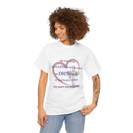 Jesus Loves you _ Religious T-Shirt, Faith Inspired Gift, Spiritual Apparel, Church Wear