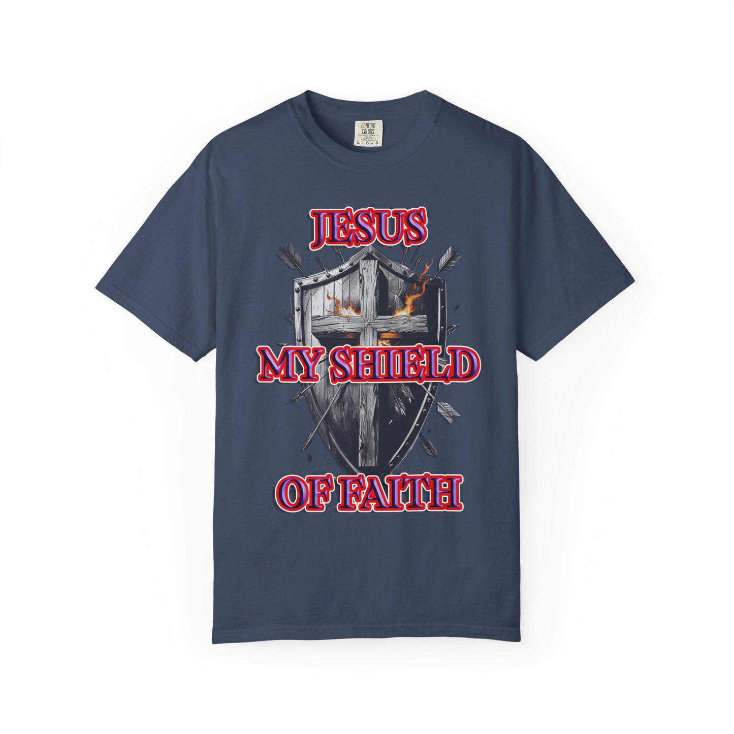 Shield of Faith Christian T-Shirt | Spiritual Armor Apparel | Comfort Colors Premium Tee
