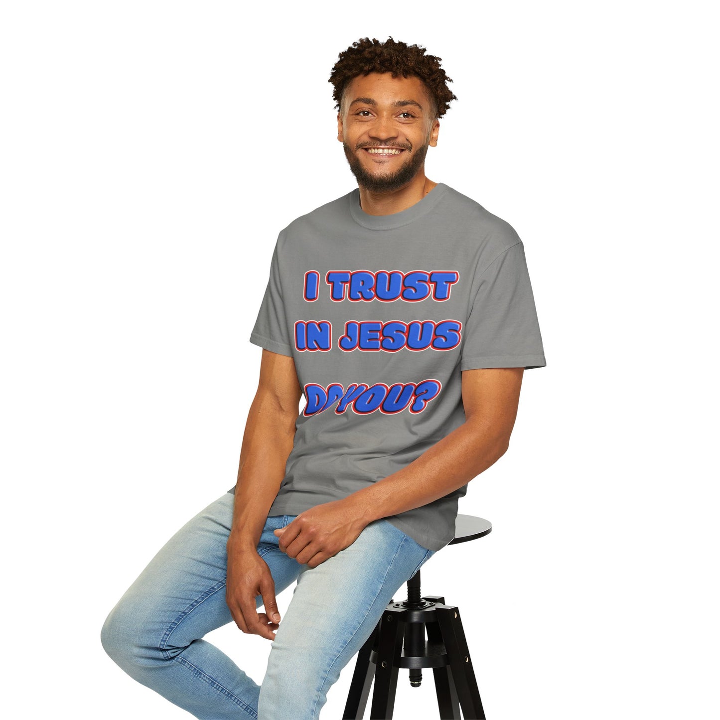 Jesus Trust Christian T-Shirt | Faith-Inspired Comfort Colors Apparel | Spiritual Encouragement Wear