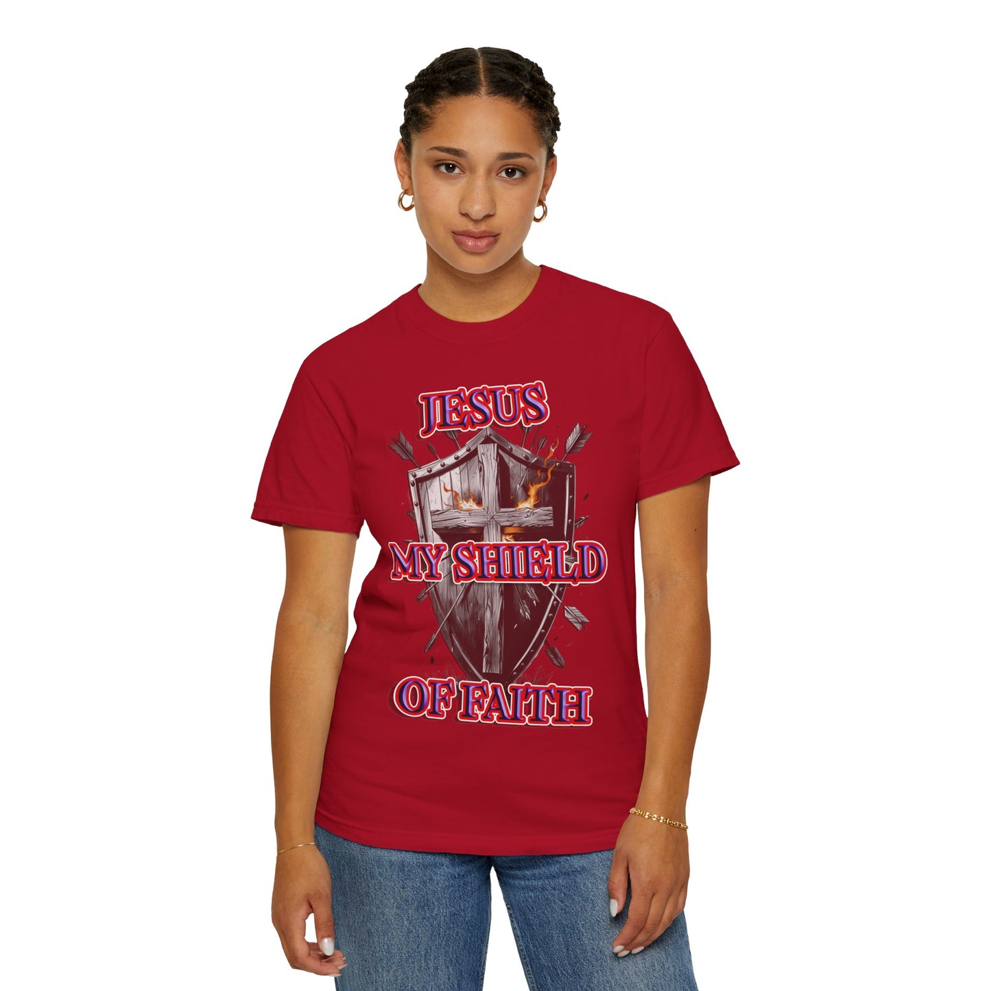 Shield of Faith Christian T-Shirt | Spiritual Armor Apparel | Comfort Colors Premium Tee