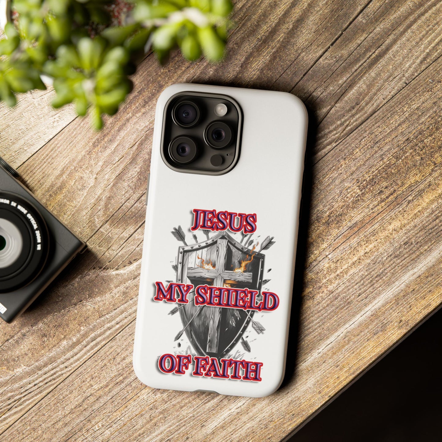 Faith-Inspired Phone Case | Jesus My Shield of Faith | Tough Cases, Christian Gift, Religious Decor, Inspirational Phone Cover, [...]