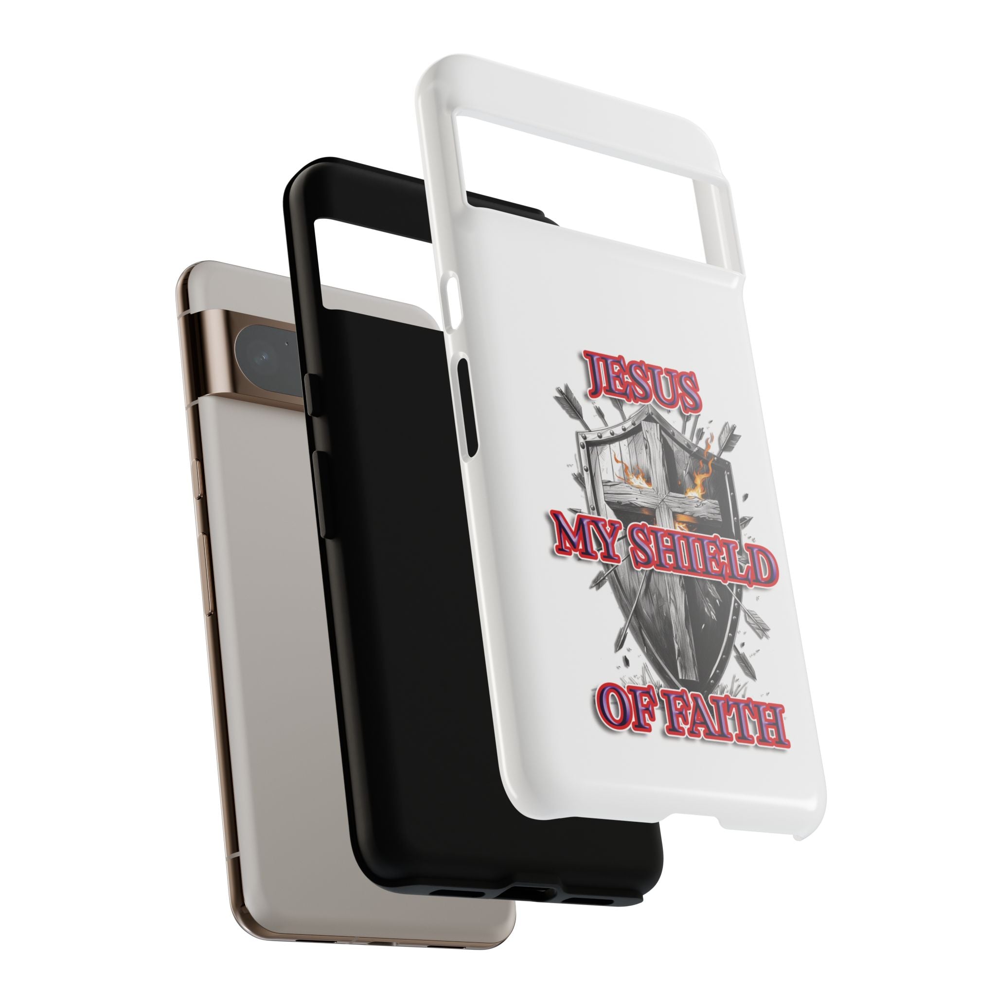 Shield | Phone Case | Jesus My Shield of Faith | Tough Cases, Christian Gift, Religious Decor, Inspirational Phone Cover, [...]