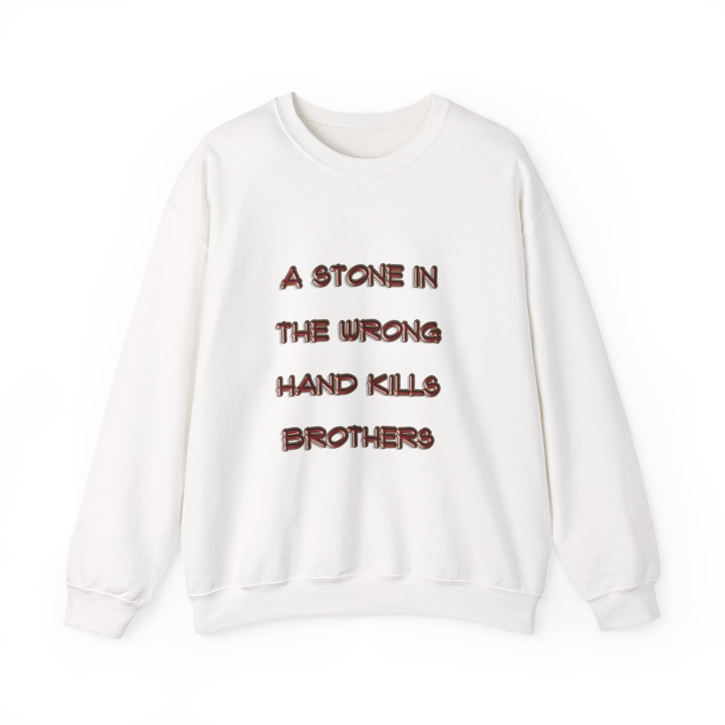 A Stone In The Right Hand Kills Giants Christian Sweatshirt - David and Goliath Faith Apparel - Biblical Wisdom Crewneck