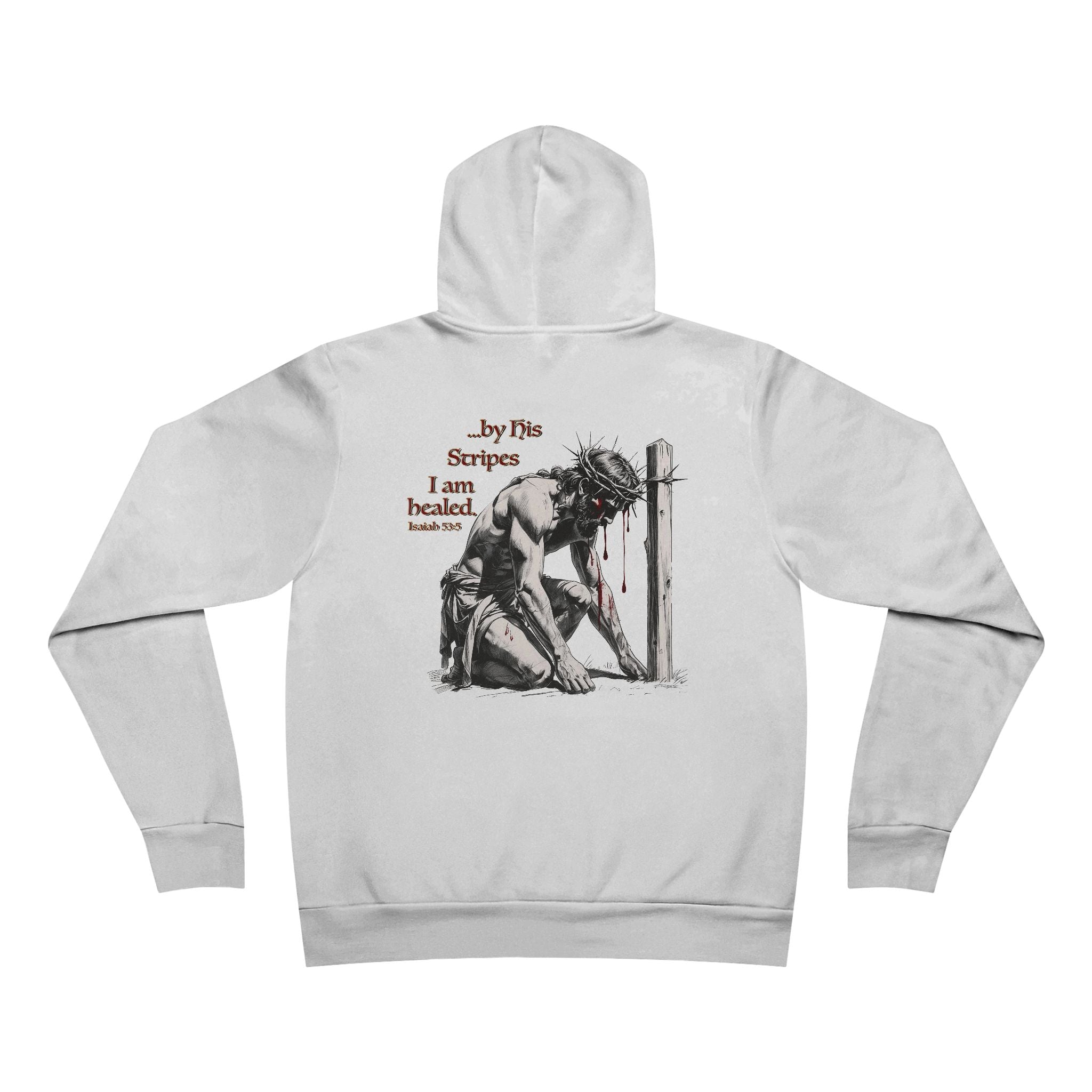 By His Stripes Hoodie - Isaiah 53:5 | Healing Faith Apparel