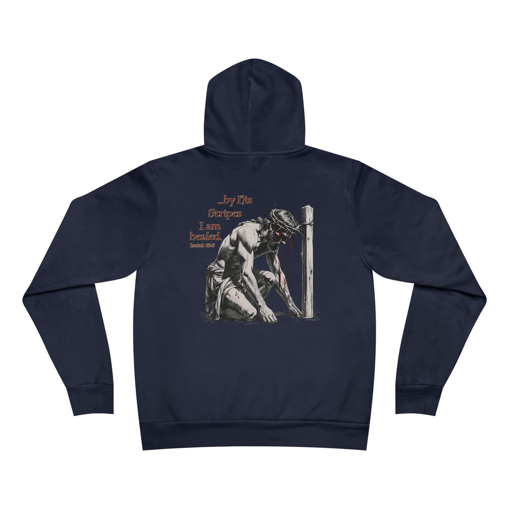 By His Stripes Hoodie - Isaiah 53:5 | Healing Faith Apparel