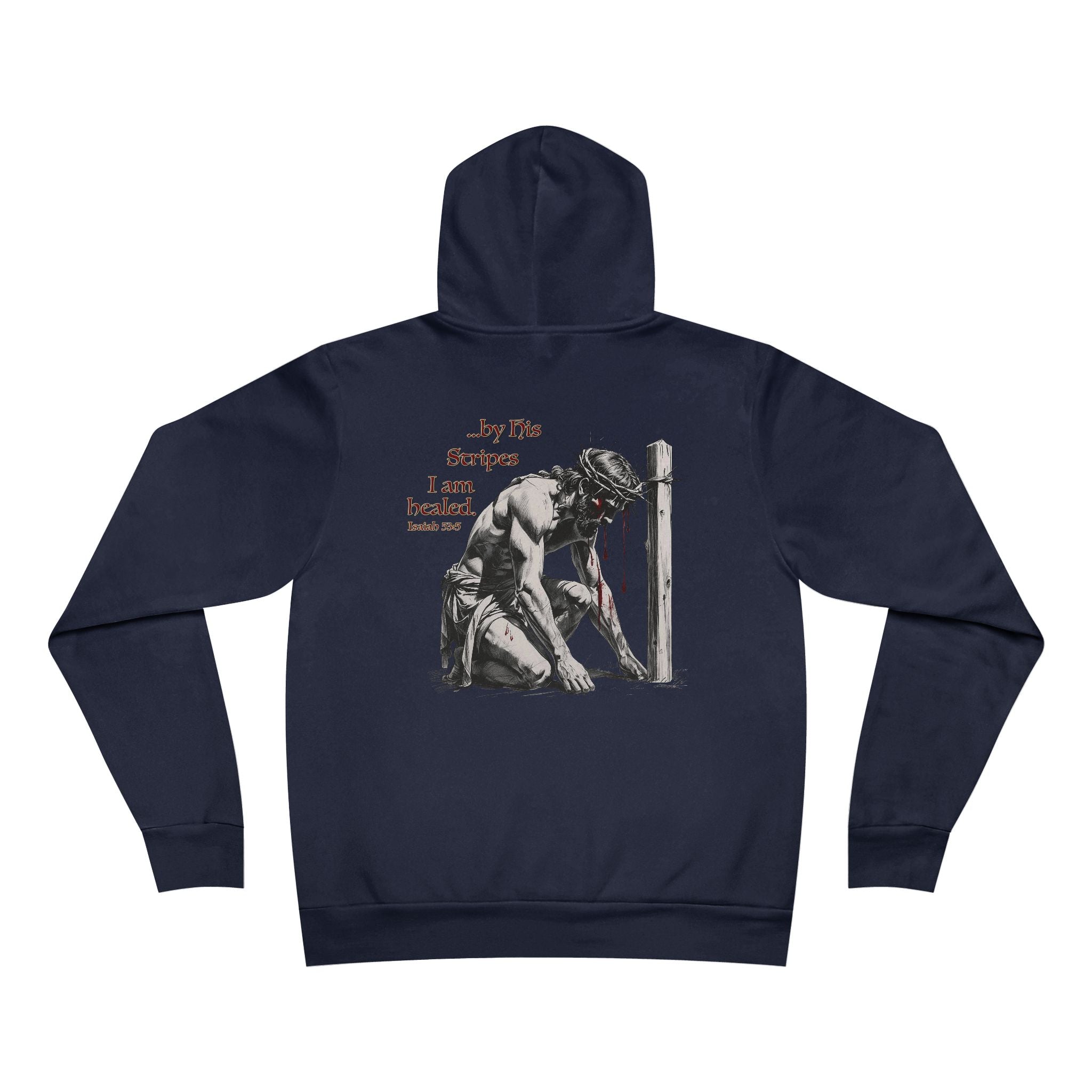 By His Stripes Hoodie - Isaiah 53:5 | Healing Faith Apparel