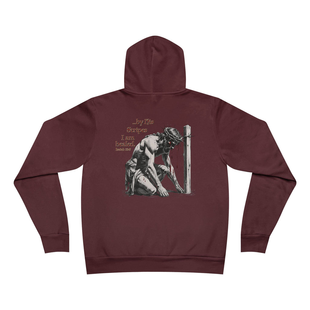 By His Stripes Hoodie - Isaiah 53:5 | Healing Faith Apparel