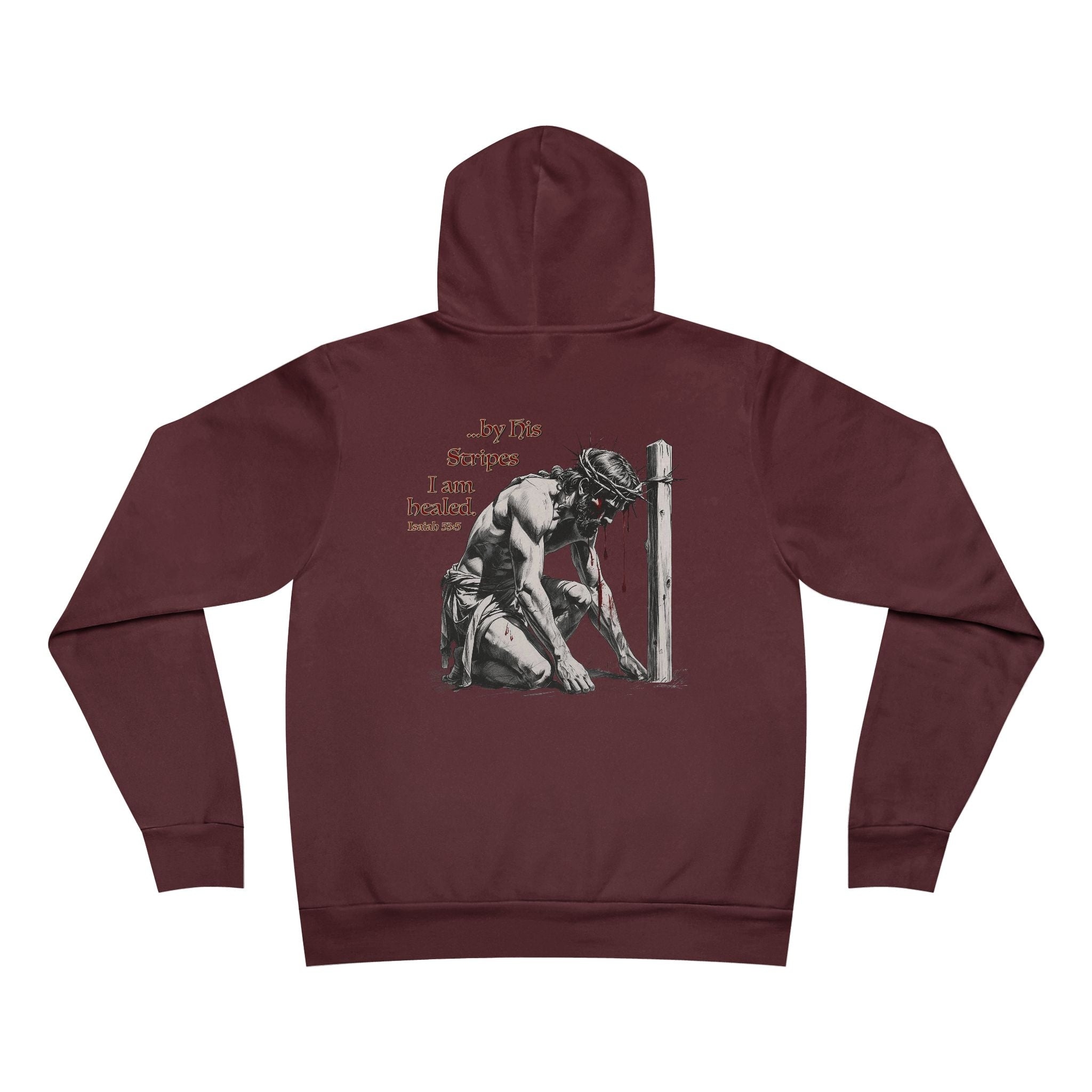 By His Stripes Hoodie - Isaiah 53:5 | Healing Faith Apparel