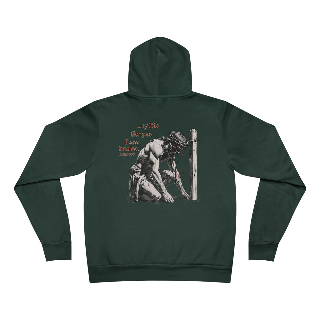 By His Stripes Hoodie - Isaiah 53:5 | Healing Faith Apparel