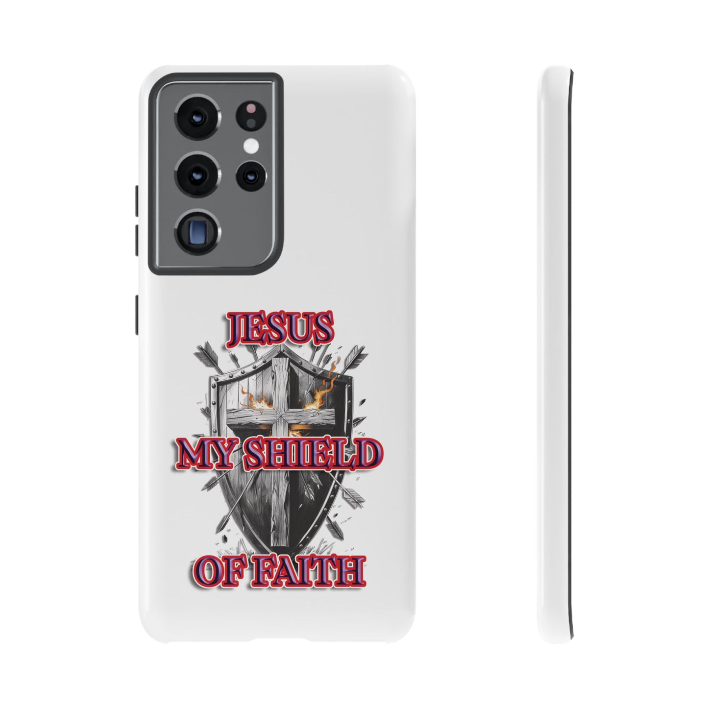 Faith-Inspired Phone Case | Jesus My Shield of Faith | Tough Cases, Christian Gift, Religious Decor, Inspirational Phone Cover, [...]
