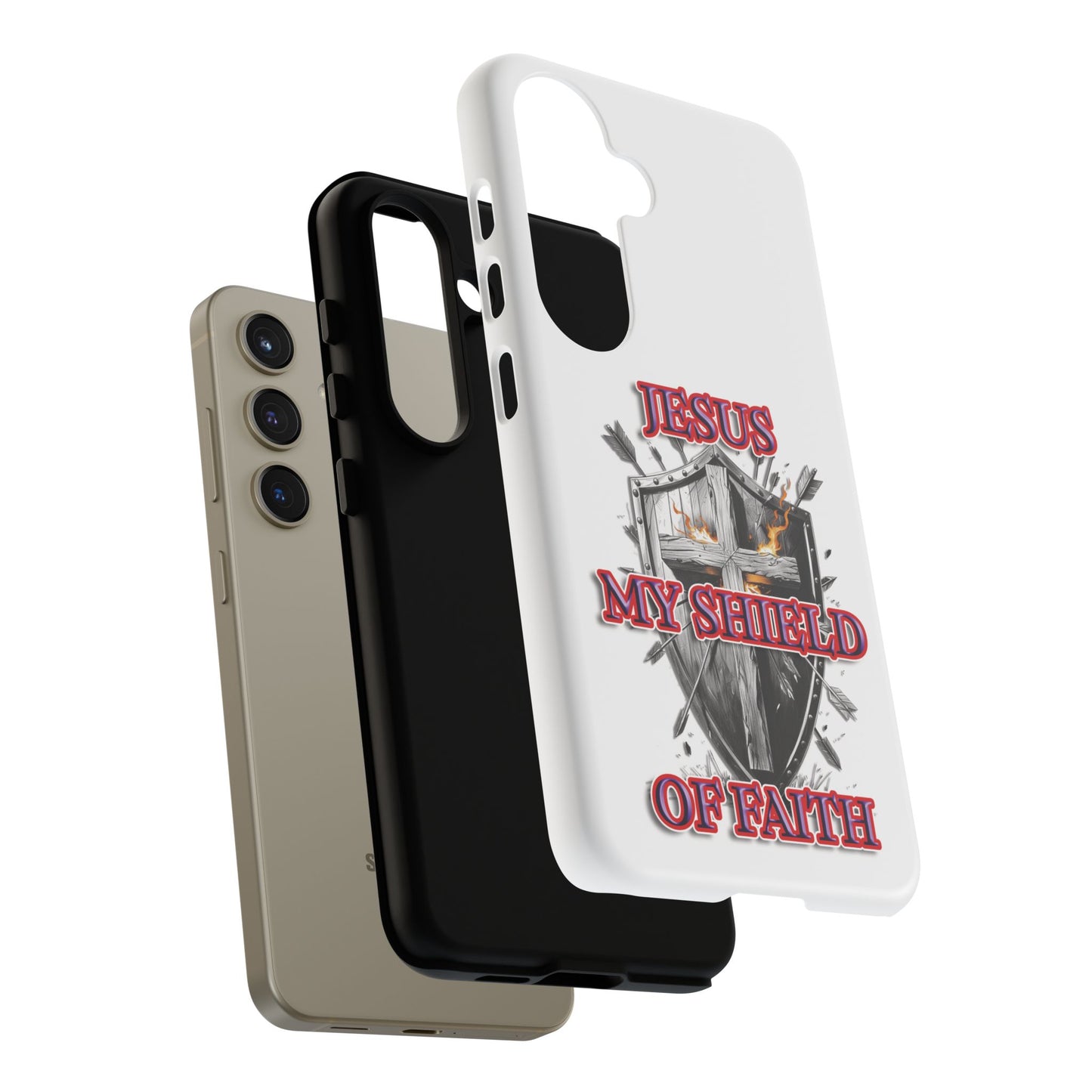 Faith-Inspired Phone Case | Jesus My Shield of Faith | Tough Cases, Christian Gift, Religious Decor, Inspirational Phone Cover, [...]