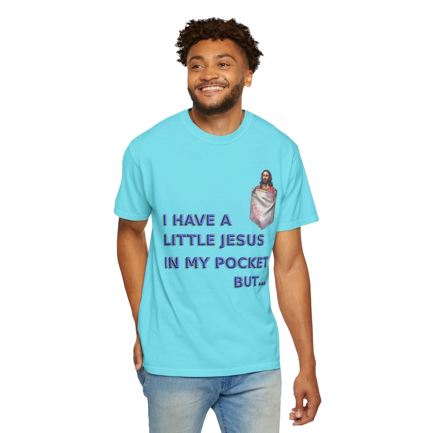 Jesus Pocket T-Shirt, Funny Religious Tee, Unisex Graphic Tee, Gift for Believers, Church Wear, Faith-Based Apparel