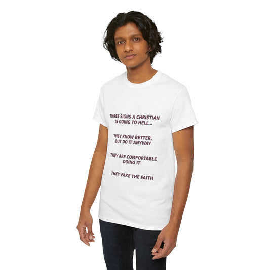 Christian Going To Hell Signs - Religious T-Shirt, Faith Inspired Gift, Spiritual Apparel, Church Wear