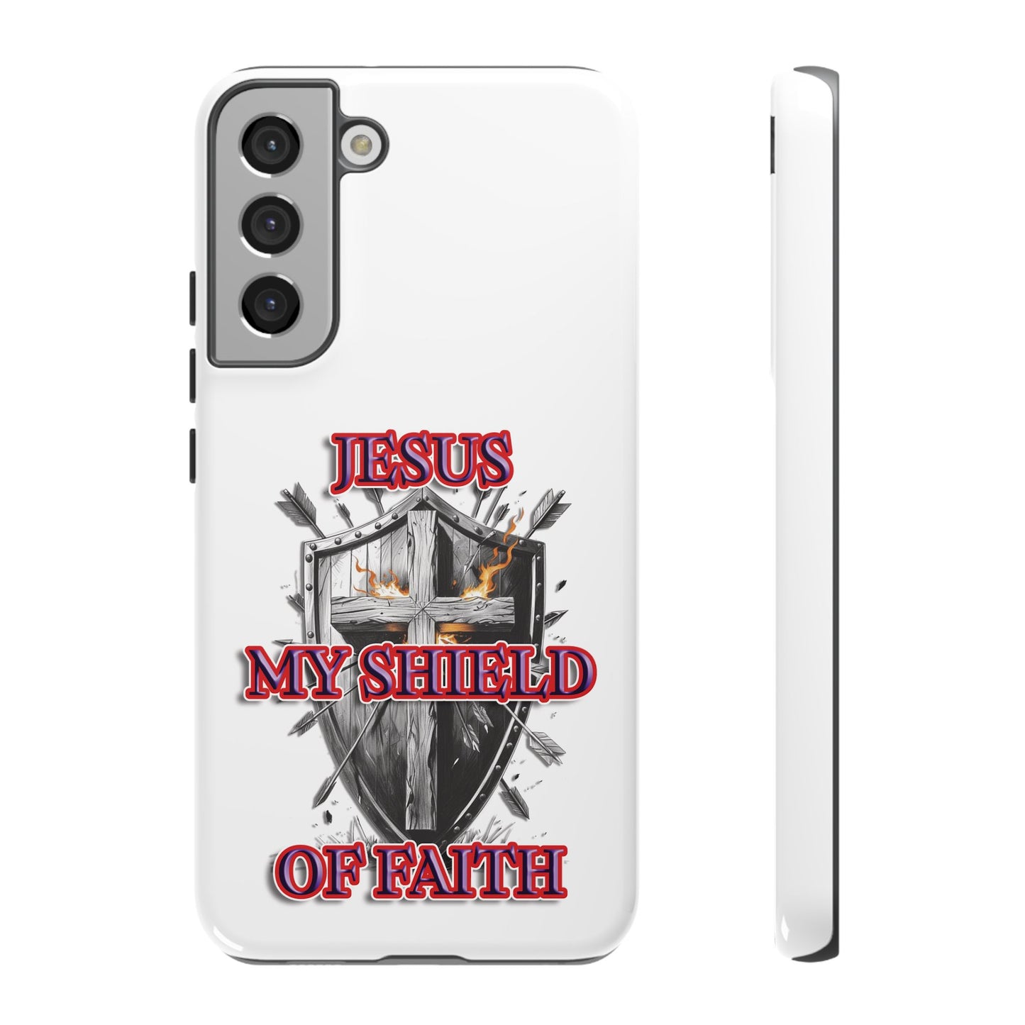 Faith-Inspired Phone Case | Jesus My Shield of Faith | Tough Cases, Christian Gift, Religious Decor, Inspirational Phone Cover, [...]