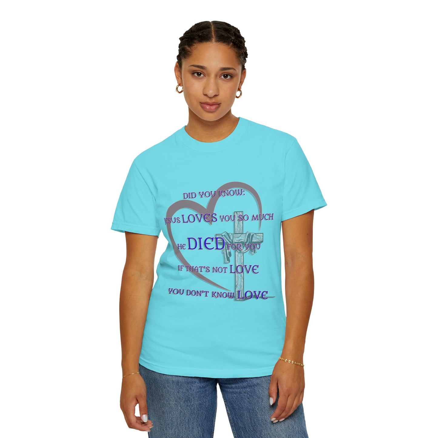 Jesus Loves You Christian T-Shirt | Faith-Inspired Comfort Colors Apparel | Spiritual Gift