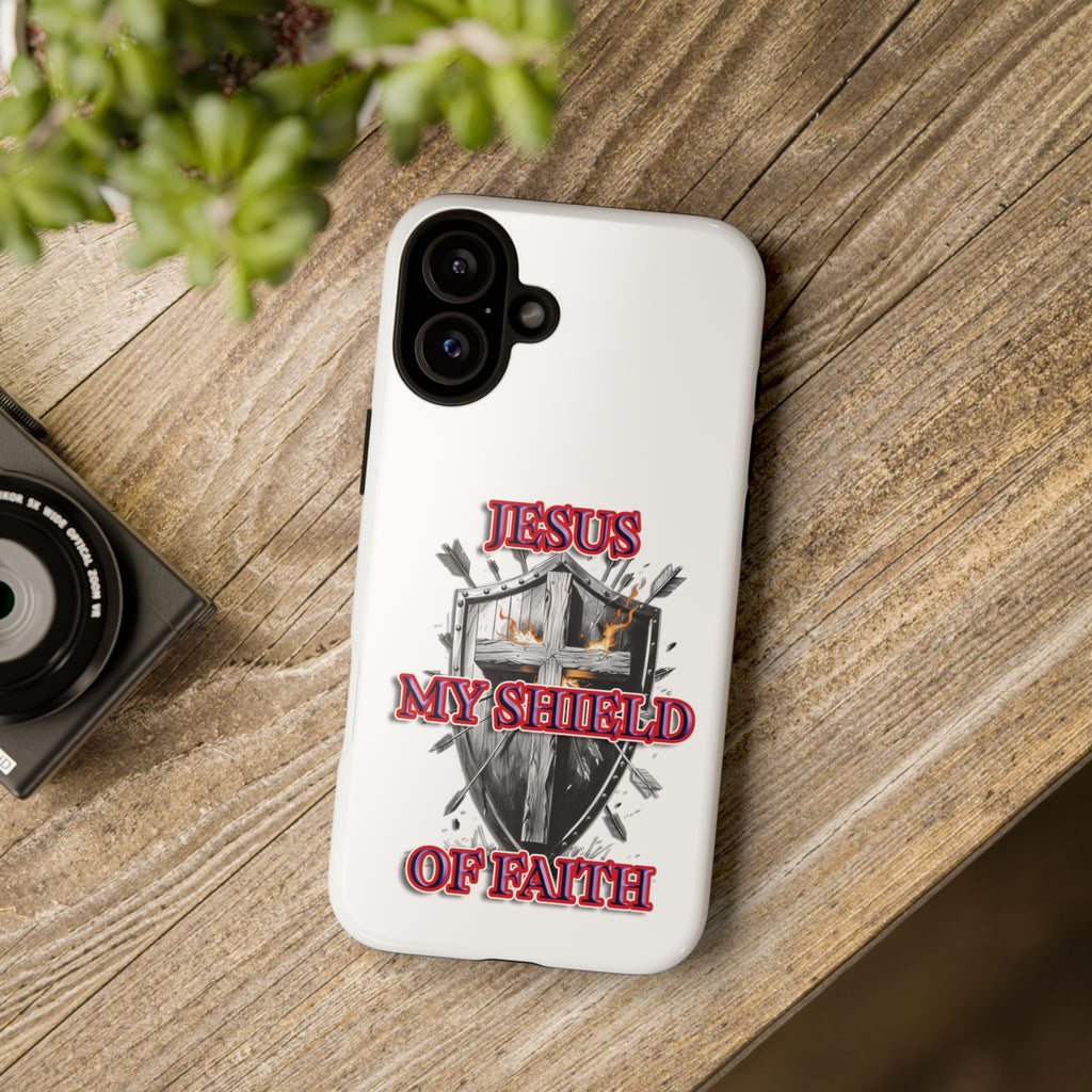 Shield | Phone Case | Jesus My Shield of Faith | Tough Cases, Christian Gift, Religious Decor, Inspirational Phone Cover, [...]