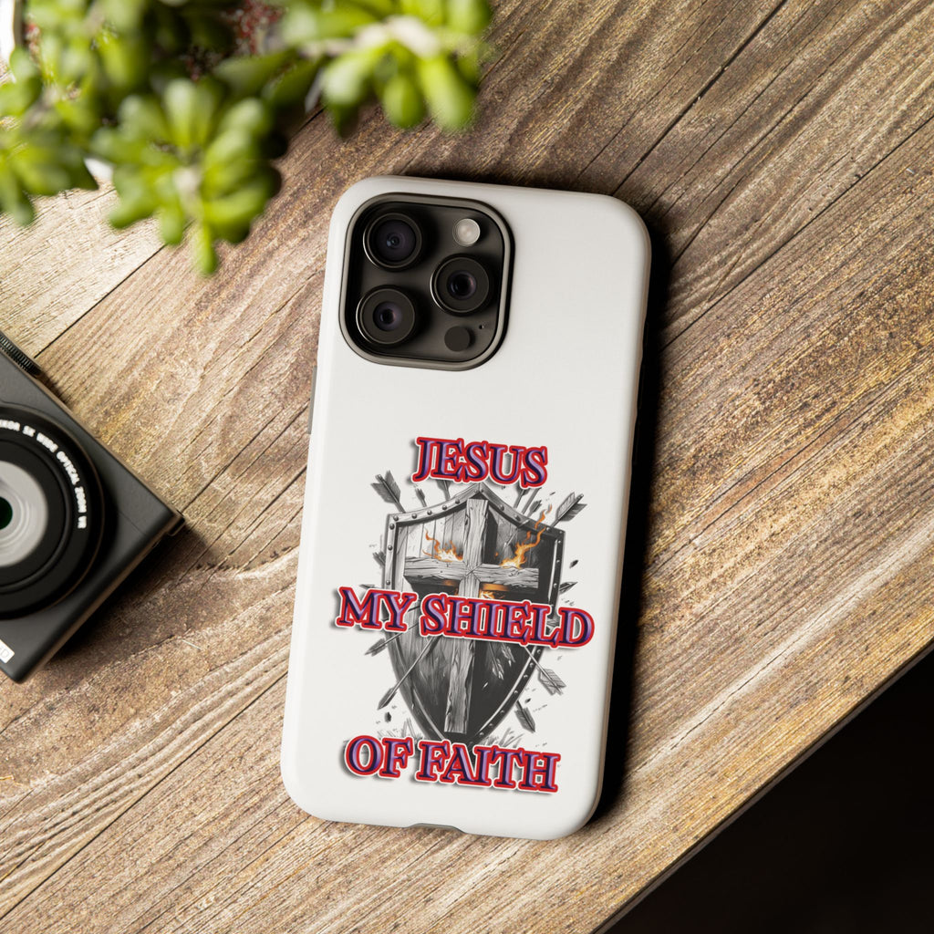 Shield | Phone Case | Jesus My Shield of Faith | Tough Cases, Christian Gift, Religious Decor, Inspirational Phone Cover, [...]