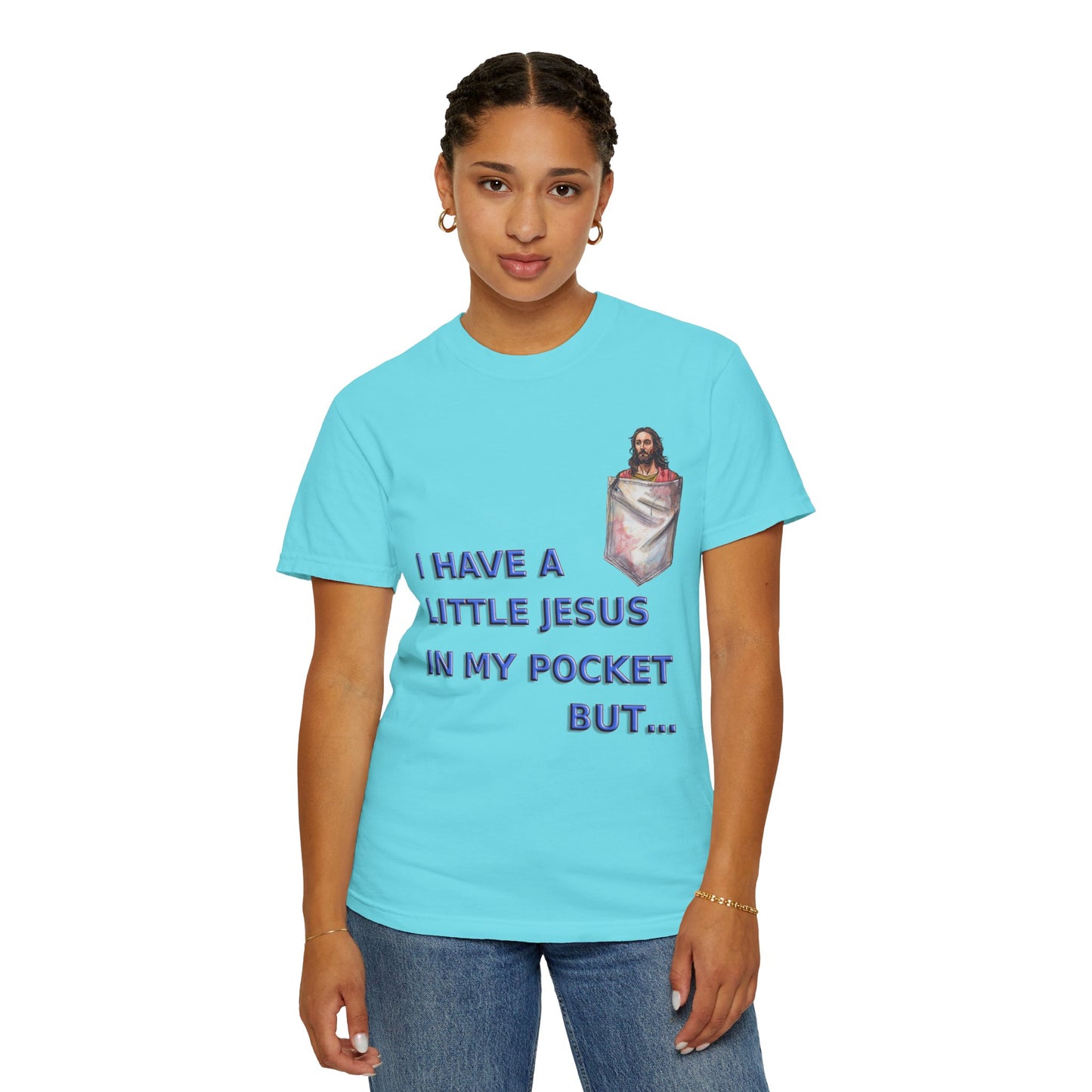 Jesus Pocket T-Shirt, Funny Religious Tee, Unisex Graphic Tee, Gift for Believers, Church Wear, Faith-Based Apparel