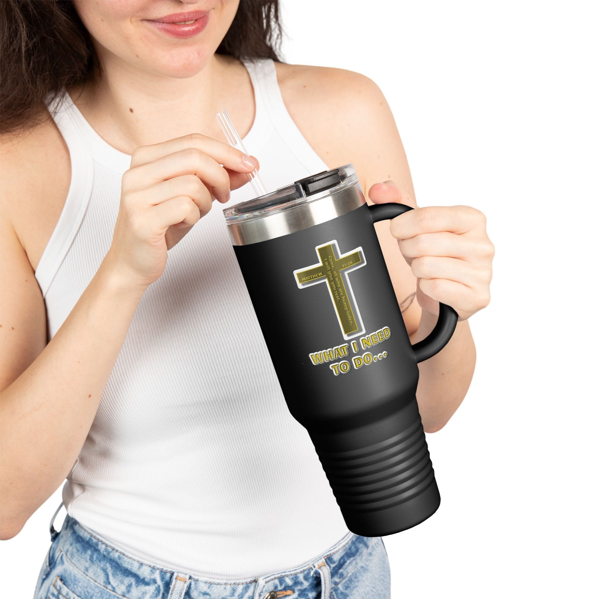 Insulated Travel Mug, 40oz | Perfect for Daily Motivation, Coffee Lovers, Christian Gifts, Travel, and Nature Adventures