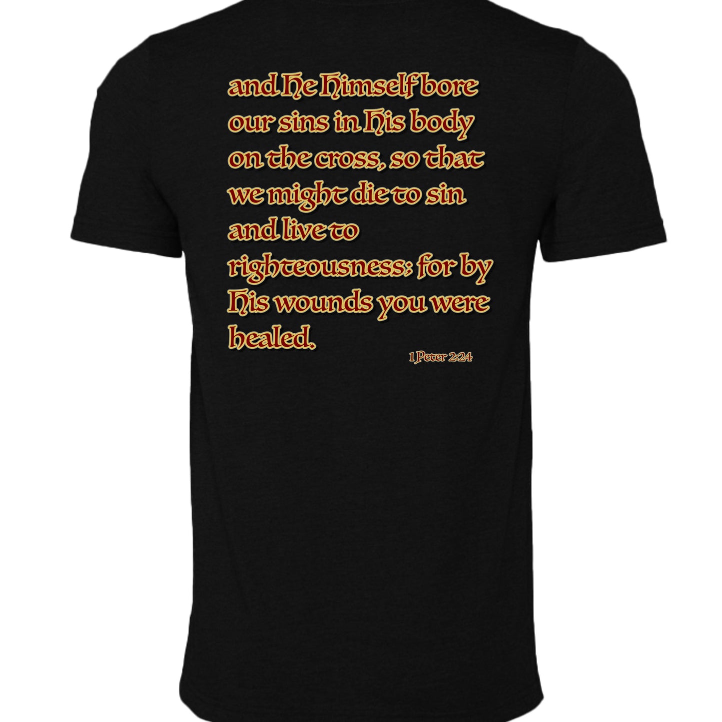 BLACK HEATHER - 3001CVC - BACK